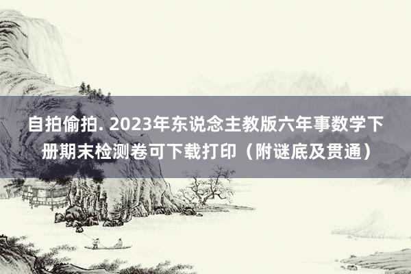 自拍偷拍. 2023年东说念主教版六年事数学下册期末检测卷可下载打印（附谜底及贯通）