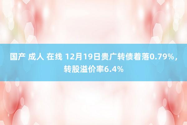 国产 成人 在线 12月19日贵广转债着落0.79%，转股溢价率6.4%