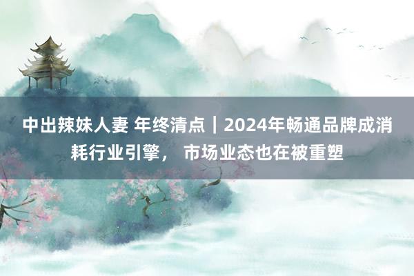 中出辣妹人妻 年终清点｜2024年畅通品牌成消耗行业引擎， 市场业态也在被重塑