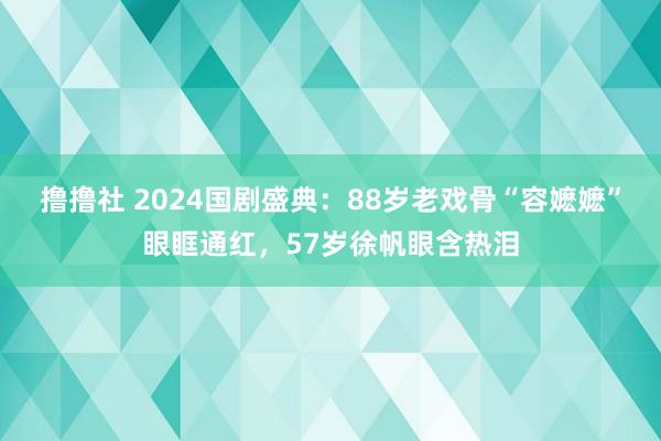 撸撸社 2024国剧盛典：88岁老戏骨“容嬷嬷”眼眶通红，5