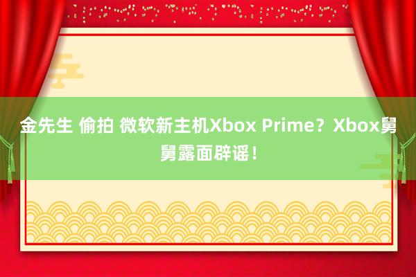 金先生 偷拍 微软新主机Xbox Prime？Xbox舅舅露