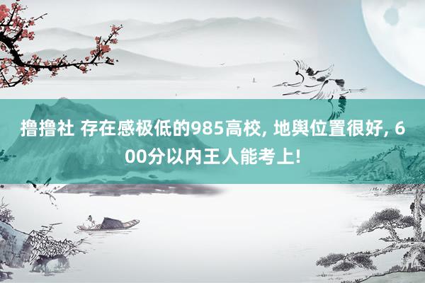 撸撸社 存在感极低的985高校， 地舆位置很好， 600分以内王人能考上!